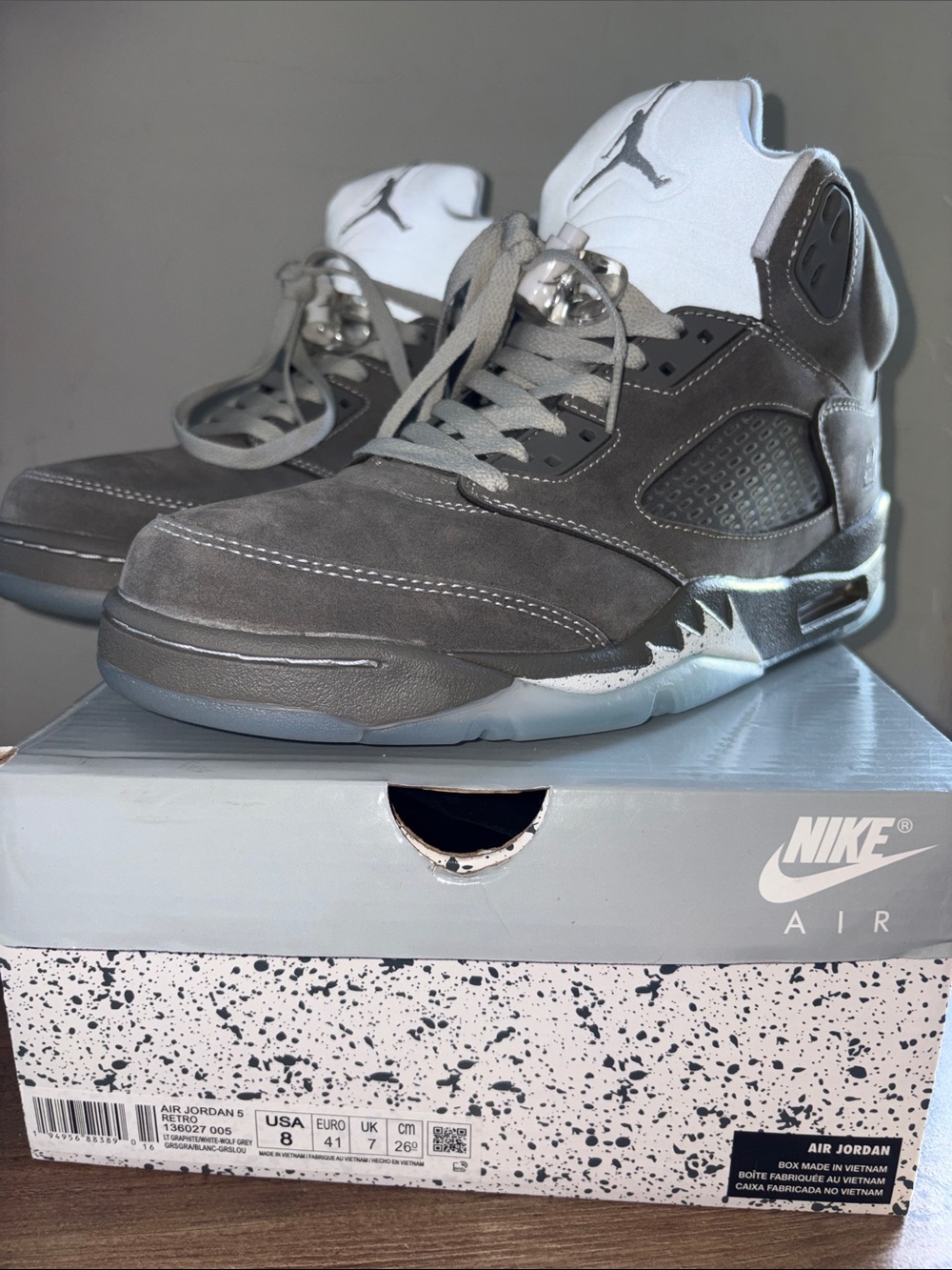 Air Jordan 5 Retro GS 'Wolf Grey' 2026 | Size 9.5